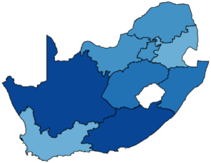 Figure 5.2.a maps the share of adults with any difficulty at the regional level in South Africa